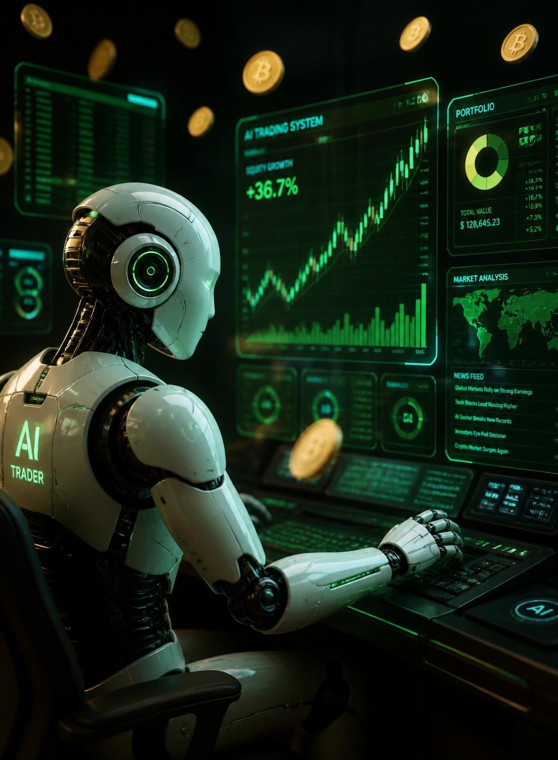 Modern financial trading workspace